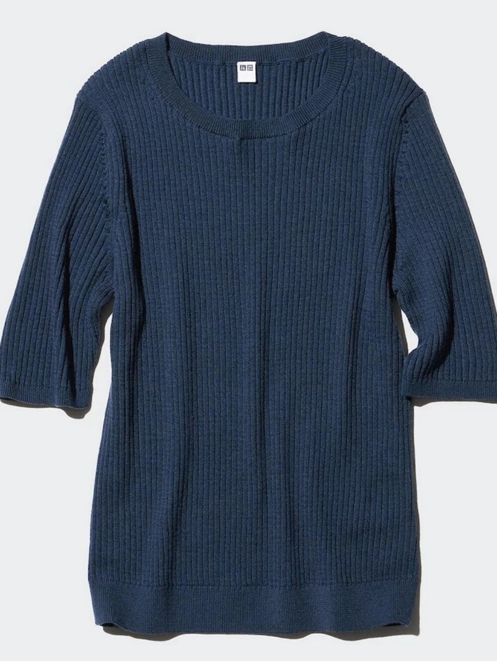 Uniqlo Merino Ribbed Sweater Half Sleeve Size L Women's